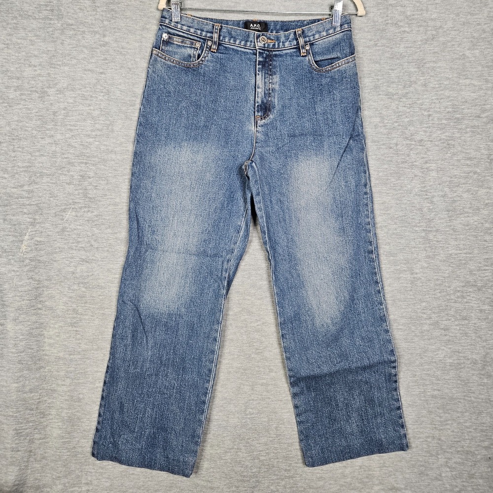 A.P.C. Jean Sailor Blue Five pockets Straight Cropped Jeans Women's Size 30